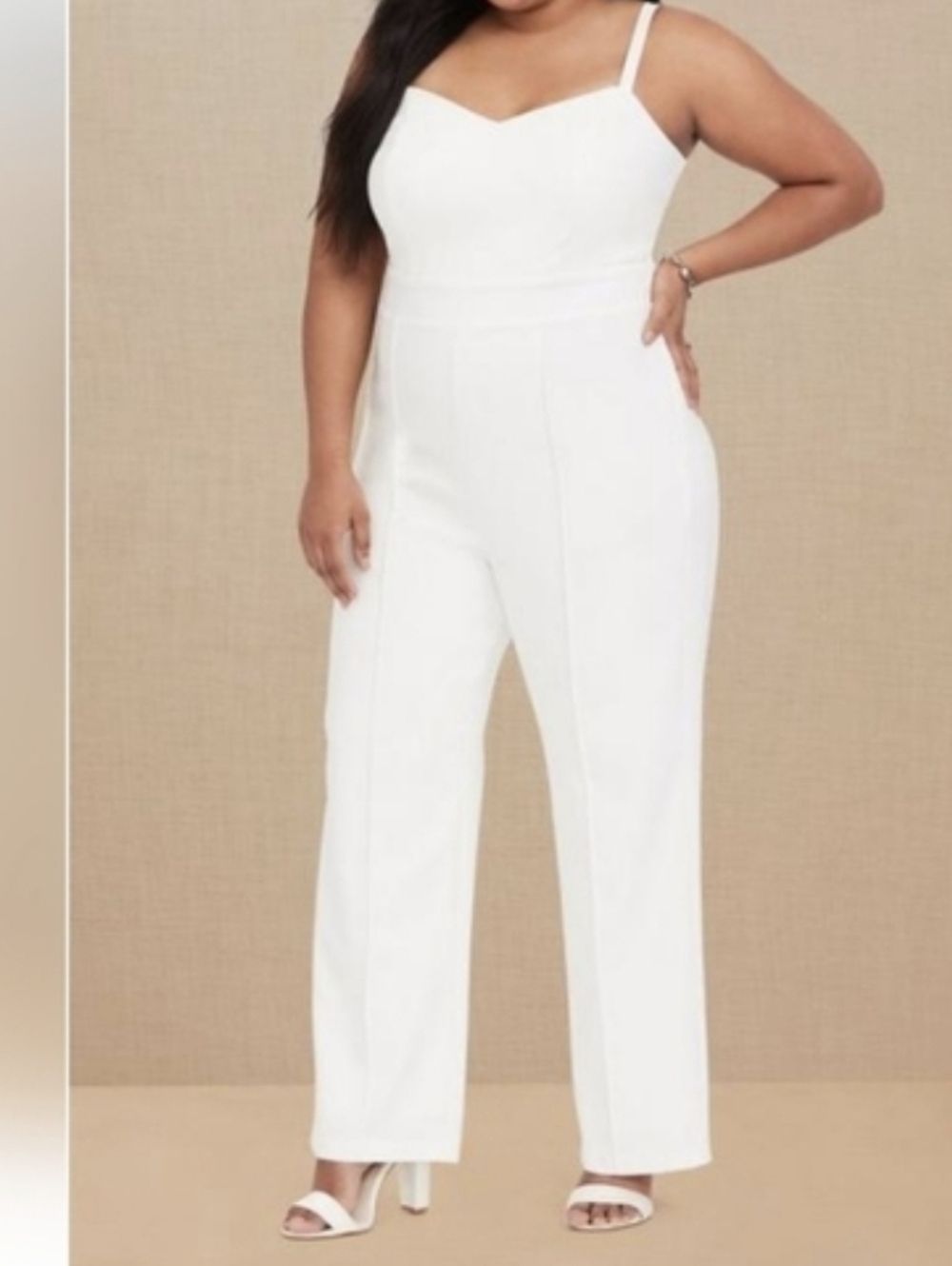 NEW SPECIAL OCASION TORRID IVORY JUMPSUIT..SIZE:10